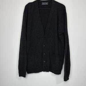 WoolOvers Pure Wool Gray V Neck Cardigan L